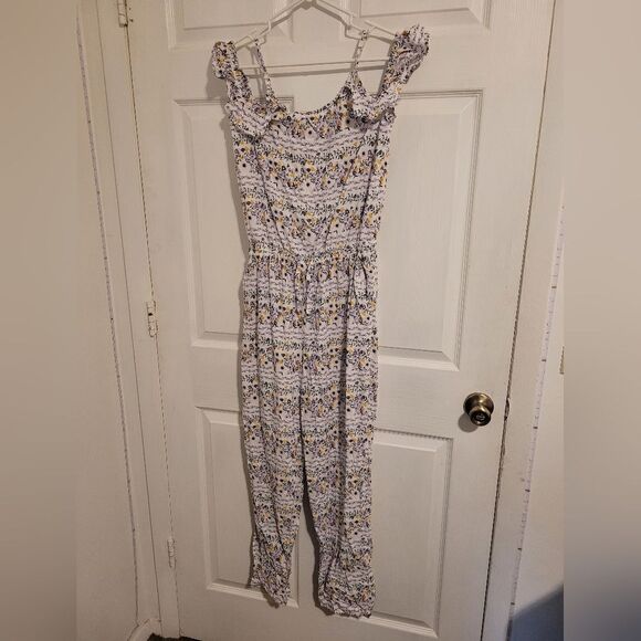 Old Navy purple floral jumpsuit - Picture 1 of 5